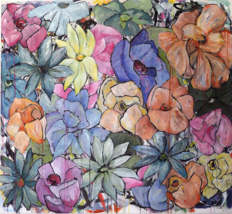 Flowers In Bloom — painting by Julie Tugwell