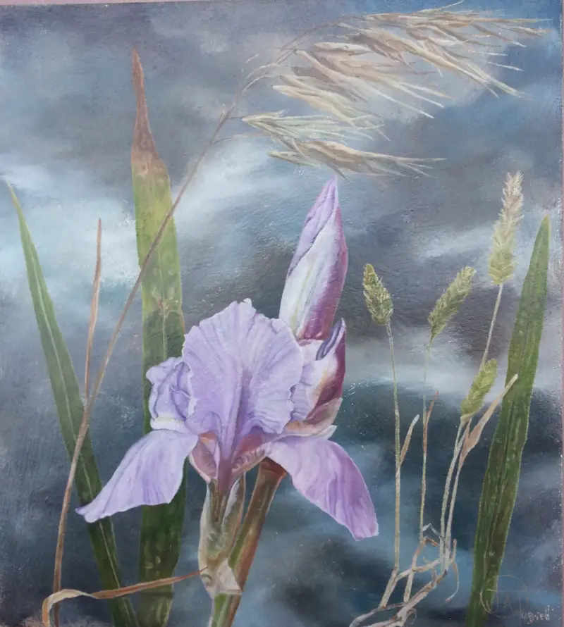 Flower small ws 1 — painting by Julie Tugwell