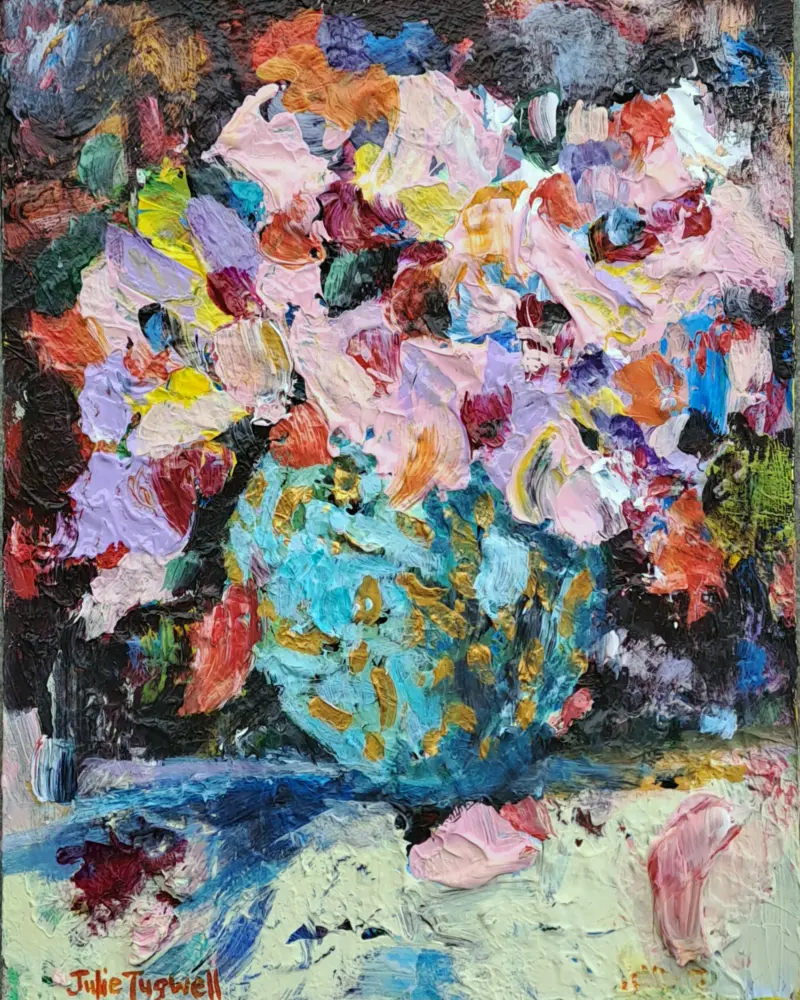 Palette Petals 4 — painting by Julie Tugwell