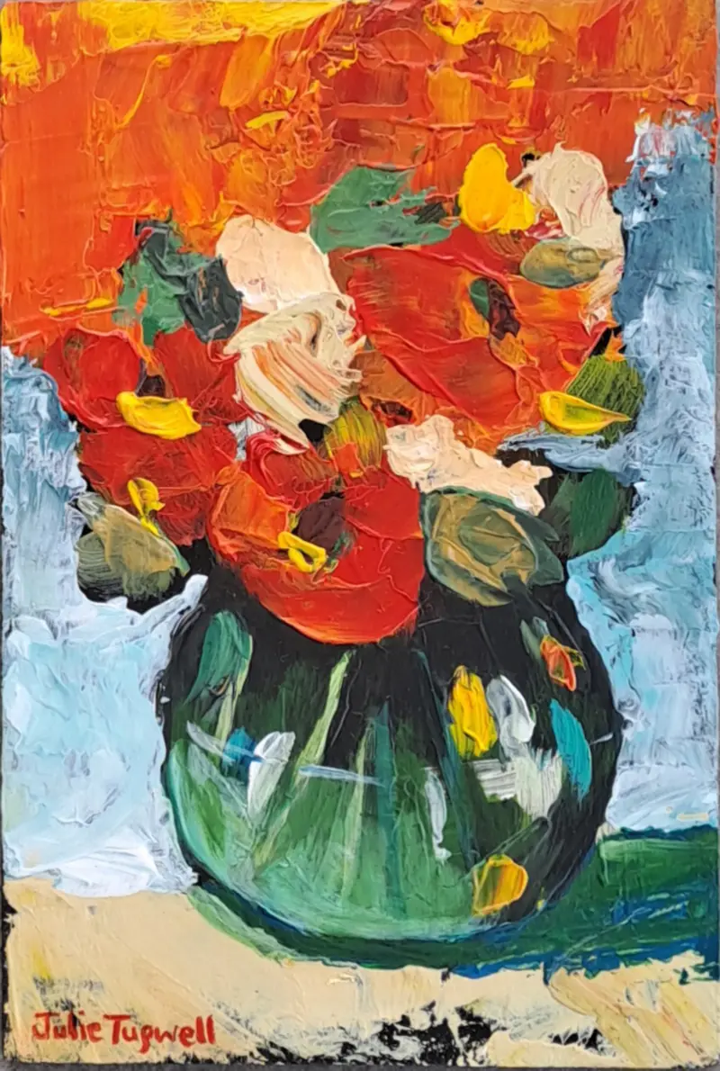 Palette Petals 5 — painting by Julie Tugwell