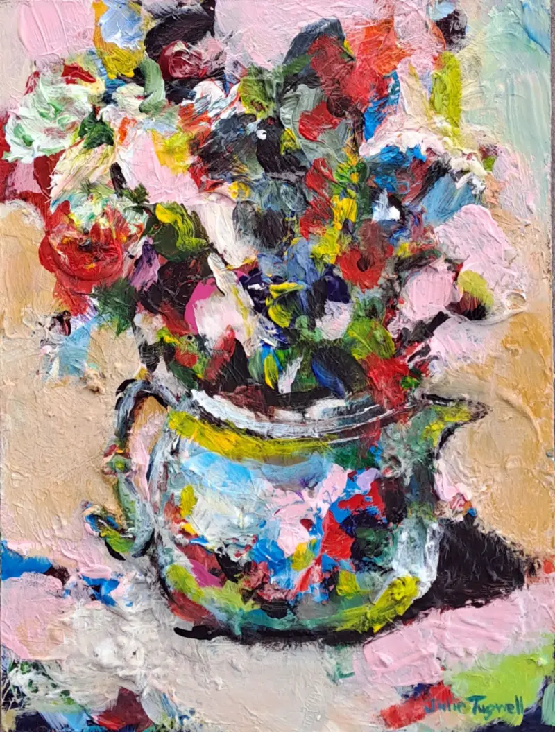 Palette Petals 1 — painting by Julie Tugwell