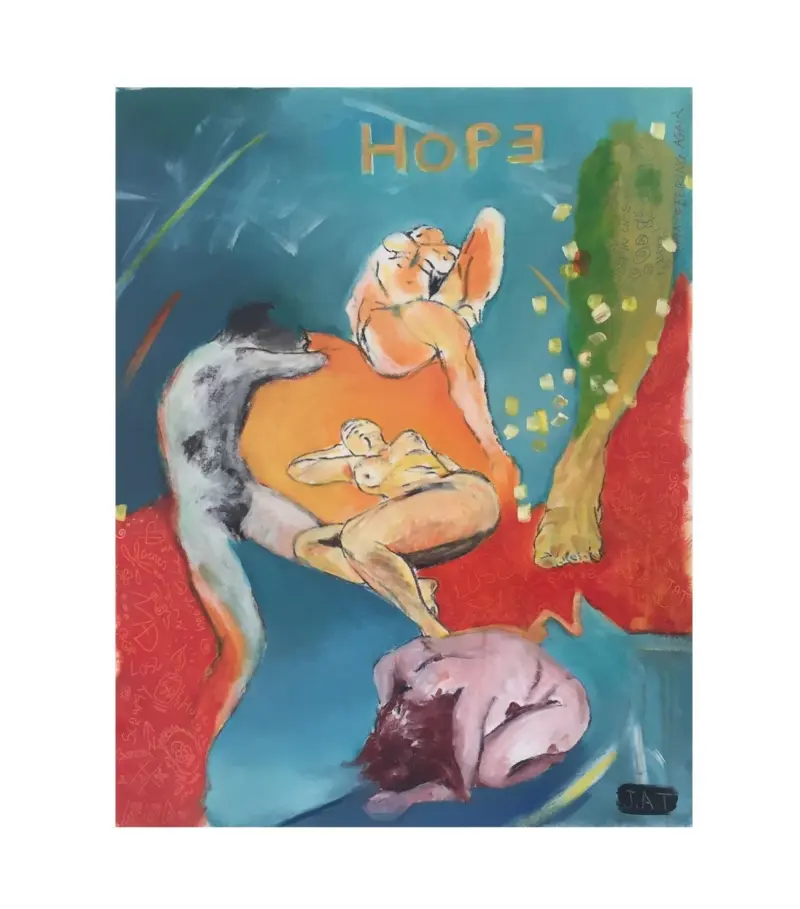 Night Nudes HOPE — painting by Julie Tugwell
