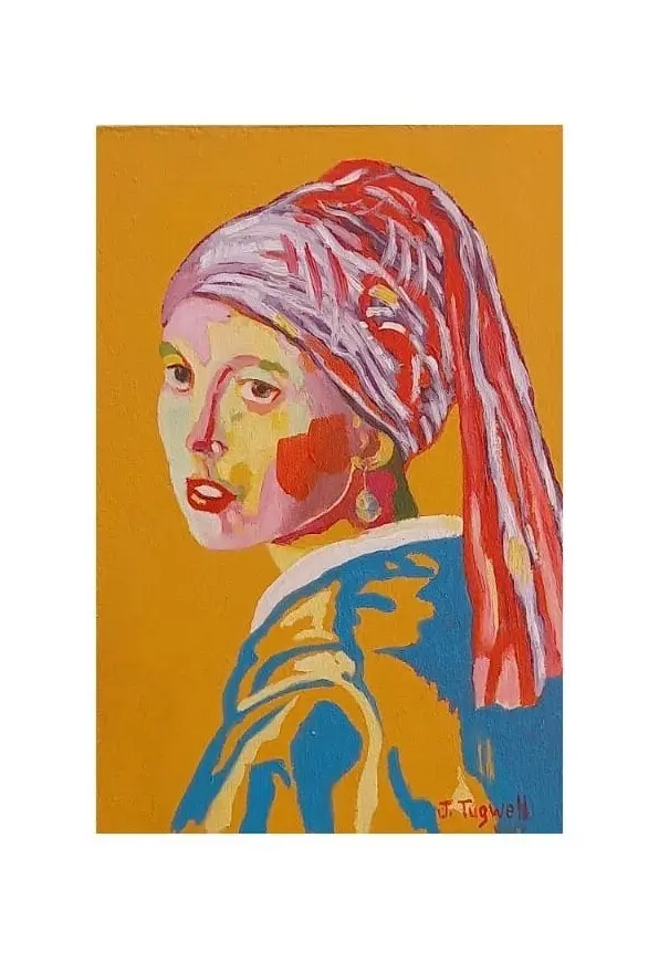 Girl with the Pearl Earing — painting by Julie Tugwell
