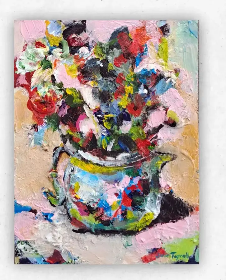 Palette Petals 1 — painting by Julie Tugwell